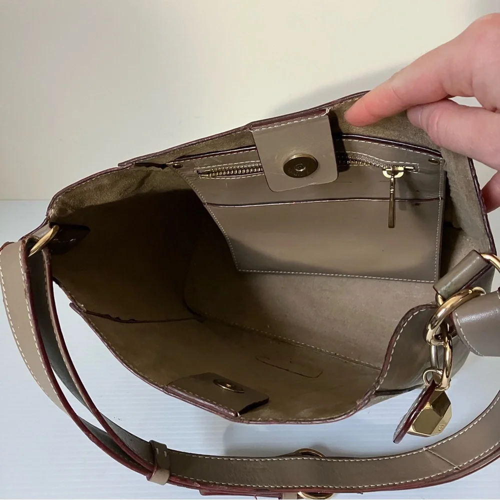 Frances Valentine Neutral Taupe June Slouchy Hobo Shoulder Bag